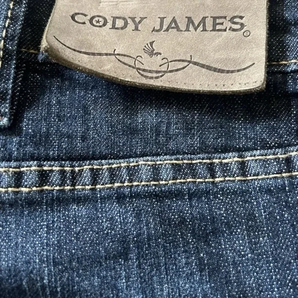 Men's Bootcut Jeans - Dark Blue - Picture 3 of 3